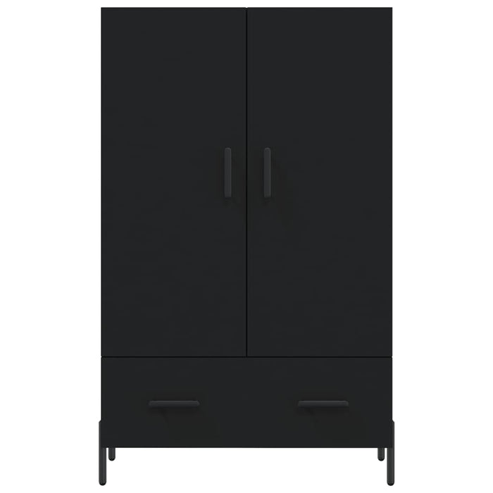 Dulap înalt, negru, 69,5x31x115 cm, lemn prelucrat WALTI