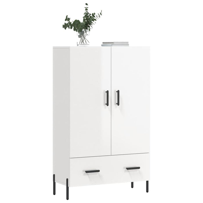Dulap înalt, alb extralucios, 69,5x31x115 cm, lemn prelucrat - WALTI WALTI