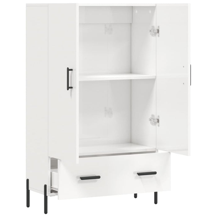 Dulap înalt, alb extralucios, 69,5x31x115 cm, lemn prelucrat - WALTI WALTI