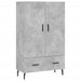 Dulap înalt, gri beton, 69,5x31x115 cm, lemn prelucrat - WALTI WALTI