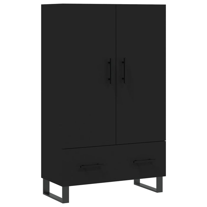 Dulap înalt, negru, 69,5x31x115 cm, lemn prelucrat WALTI