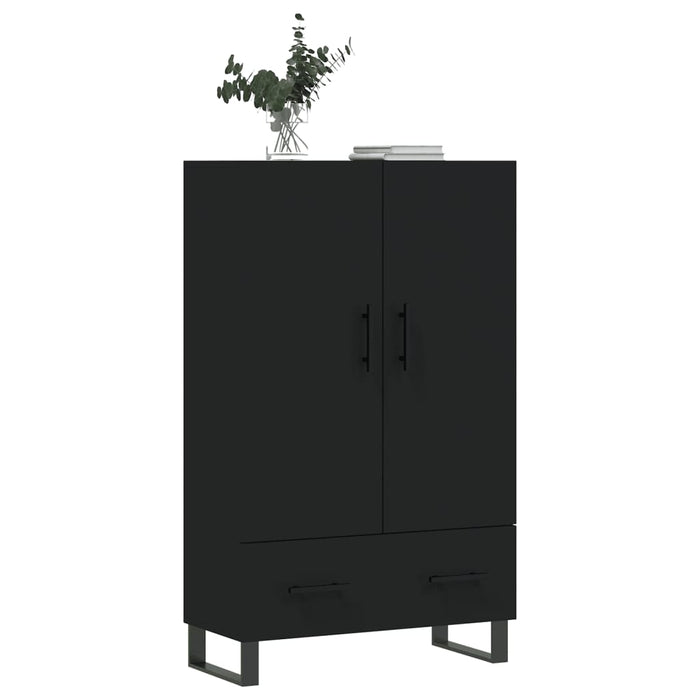 Dulap înalt, negru, 69,5x31x115 cm, lemn prelucrat WALTI