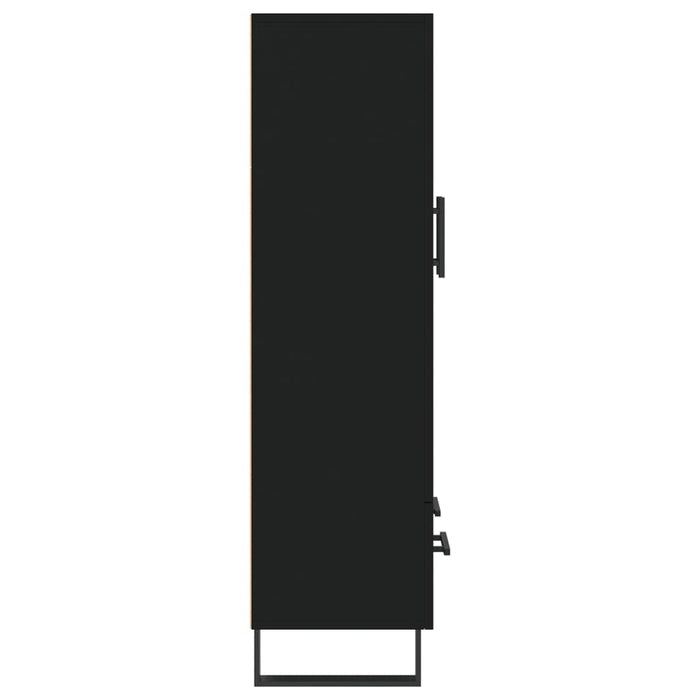 Dulap înalt, negru, 69,5x31x115 cm, lemn prelucrat WALTI
