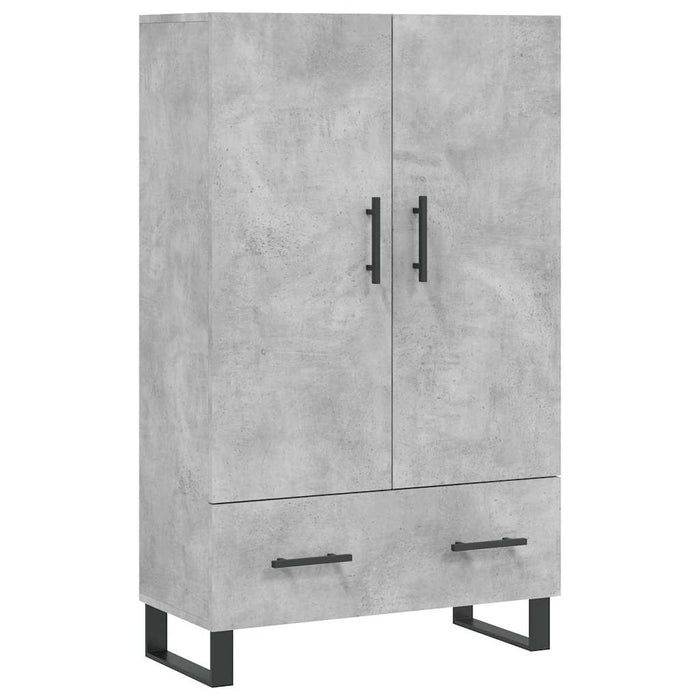 Dulap înalt, gri beton, 69,5x31x115 cm, lemn prelucrat - WALTI WALTI