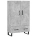 Dulap înalt, gri beton, 69,5x31x115 cm, lemn prelucrat - WALTI WALTI