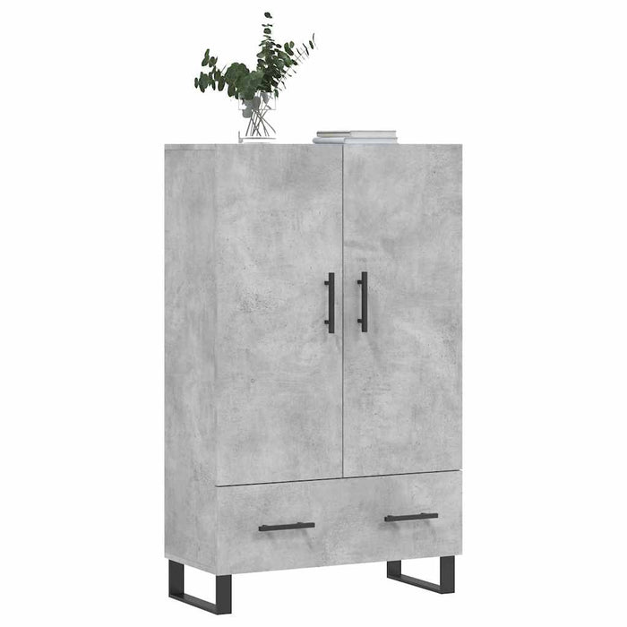 Dulap înalt, gri beton, 69,5x31x115 cm, lemn prelucrat - WALTI WALTI
