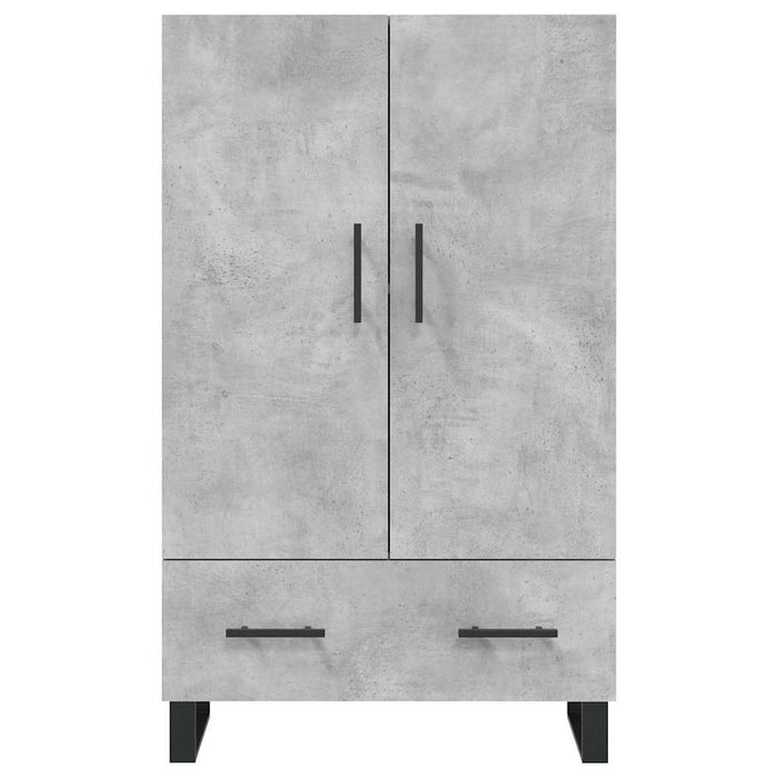 Dulap înalt, gri beton, 69,5x31x115 cm, lemn prelucrat - WALTI WALTI
