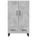 Dulap înalt, gri beton, 69,5x31x115 cm, lemn prelucrat - WALTI WALTI