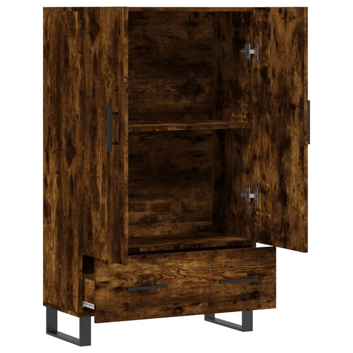 Dulap înalt, stejar afumat, 69,5x31x115 cm, lemn prelucrat - WALTI WALTI