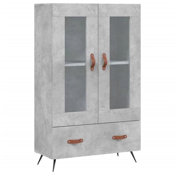 Dulap înalt, gri beton, 69,5x31x115 cm, lemn prelucrat - WALTI WALTI