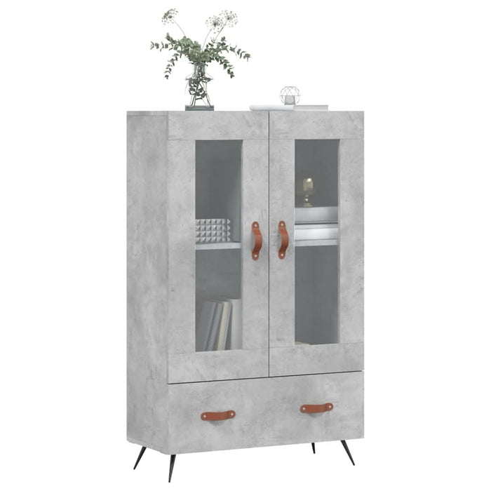 Dulap înalt, gri beton, 69,5x31x115 cm, lemn prelucrat - WALTI WALTI