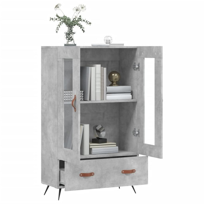 Dulap înalt, gri beton, 69,5x31x115 cm, lemn prelucrat - WALTI WALTI