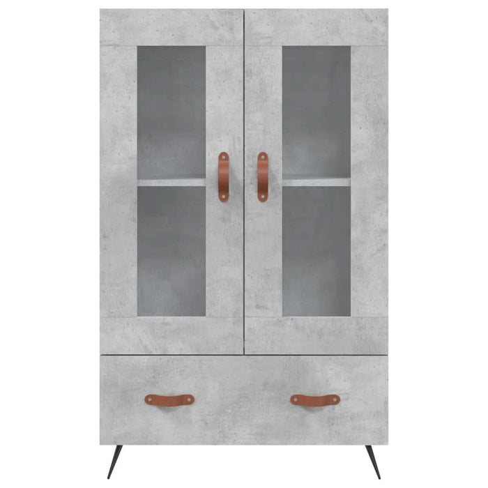 Dulap înalt, gri beton, 69,5x31x115 cm, lemn prelucrat - WALTI WALTI