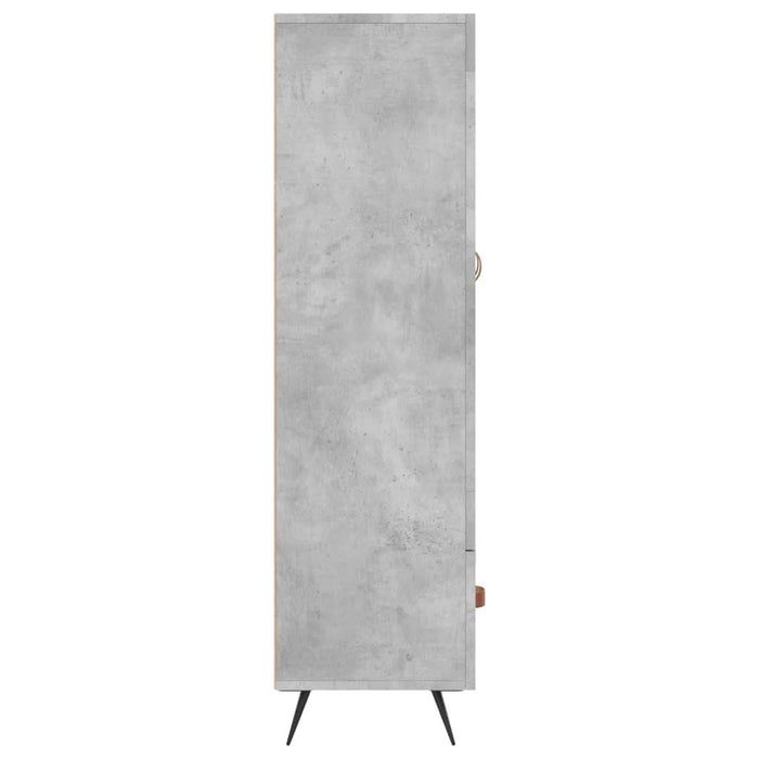 Dulap înalt, gri beton, 69,5x31x115 cm, lemn prelucrat - WALTI WALTI