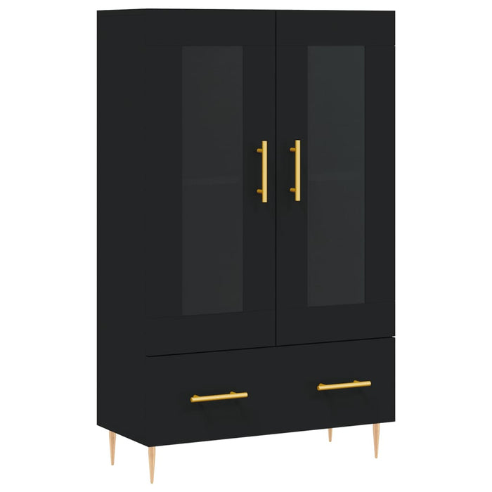 Dulap înalt, negru, 69,5x31x115 cm, lemn prelucrat WALTI