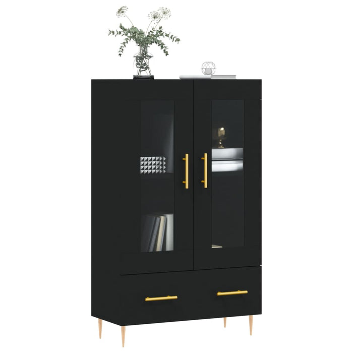 Dulap înalt, negru, 69,5x31x115 cm, lemn prelucrat WALTI