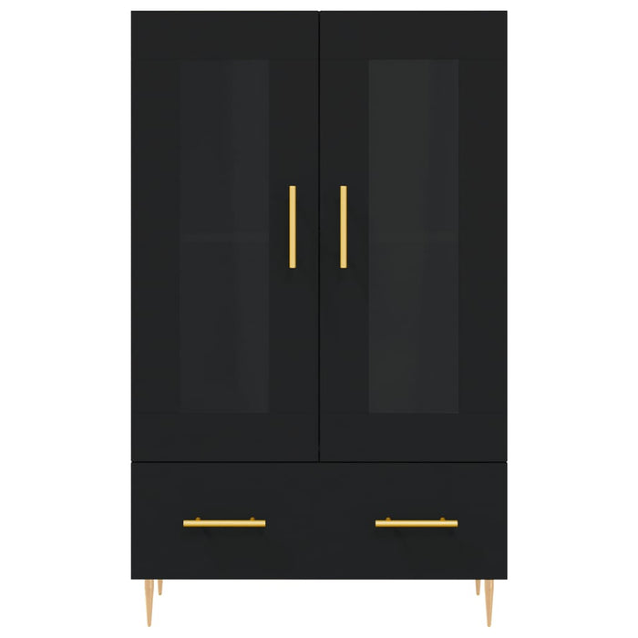 Dulap înalt, negru, 69,5x31x115 cm, lemn prelucrat WALTI