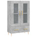 Dulap înalt, gri beton, 69,5x31x115 cm, lemn prelucrat - WALTI WALTI