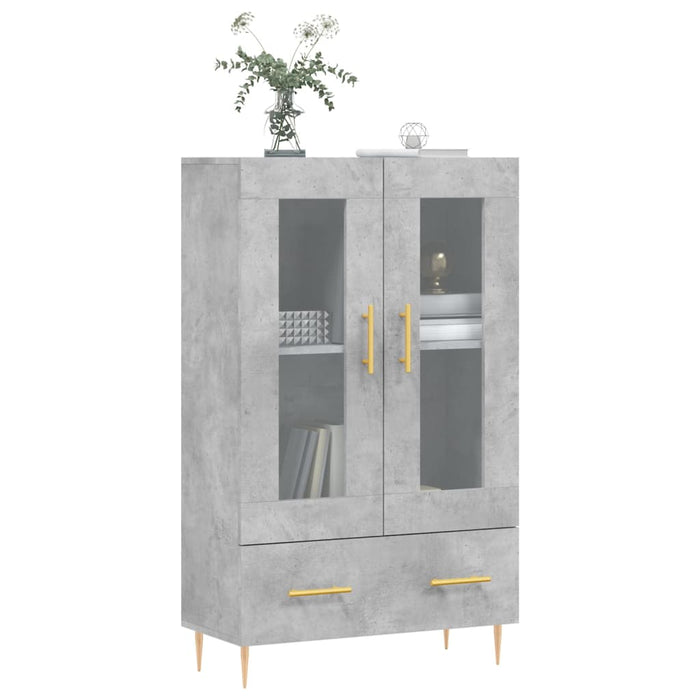 Dulap înalt, gri beton, 69,5x31x115 cm, lemn prelucrat - WALTI WALTI