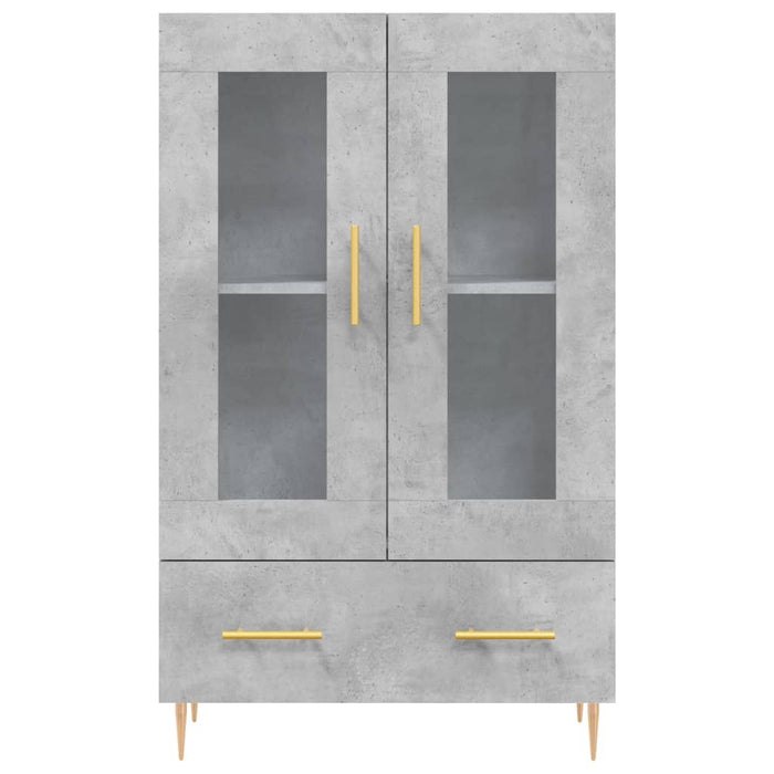 Dulap înalt, gri beton, 69,5x31x115 cm, lemn prelucrat - WALTI WALTI