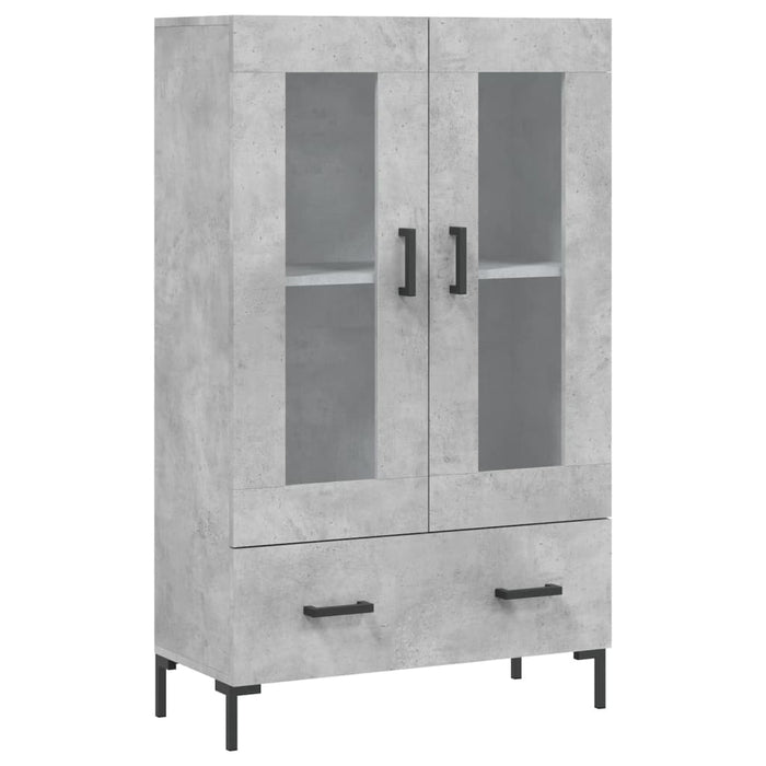 Dulap înalt, gri beton, 69,5x31x115 cm, lemn prelucrat - WALTI WALTI