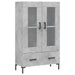 Dulap înalt, gri beton, 69,5x31x115 cm, lemn prelucrat - WALTI WALTI