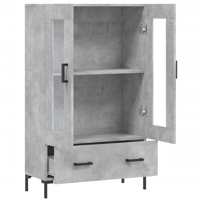 Dulap înalt, gri beton, 69,5x31x115 cm, lemn prelucrat - WALTI WALTI