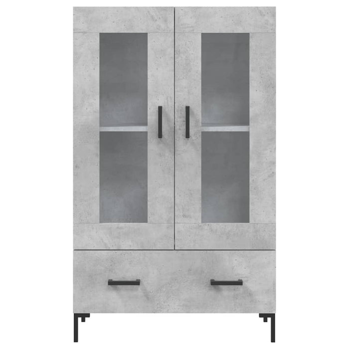 Dulap înalt, gri beton, 69,5x31x115 cm, lemn prelucrat - WALTI WALTI