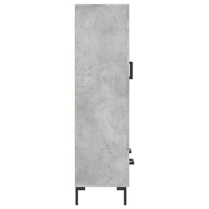 Dulap înalt, gri beton, 69,5x31x115 cm, lemn prelucrat - WALTI WALTI
