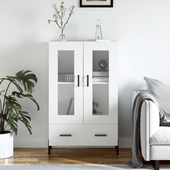 Dulap înalt, alb, 69,5x31x115 cm, lemn prelucrat - WALTI WALTI