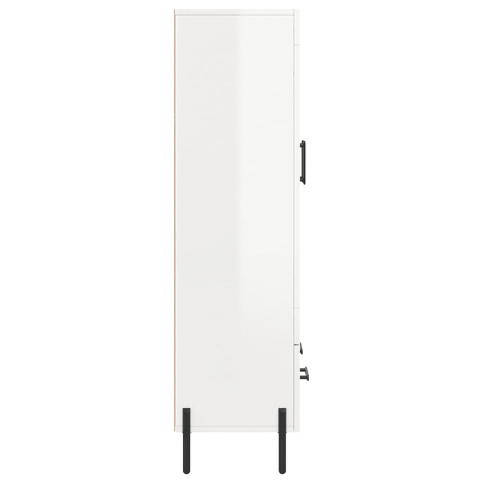 Dulap înalt, alb extralucios, 69,5x31x115 cm, lemn prelucrat WALTI