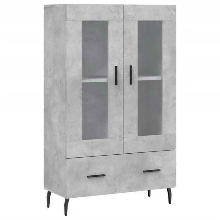 Dulap înalt, gri beton, 69,5x31x115 cm, lemn prelucrat - WALTI WALTI