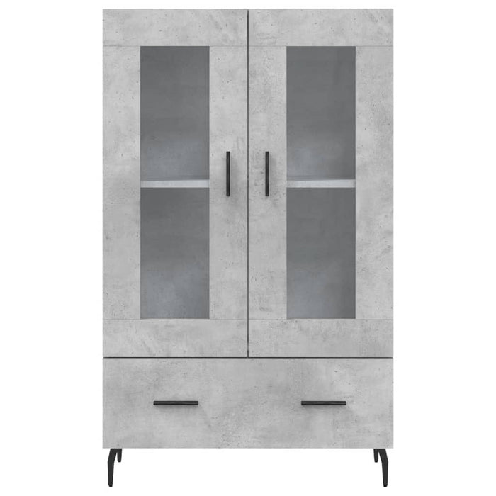 Dulap înalt, gri beton, 69,5x31x115 cm, lemn prelucrat - WALTI WALTI