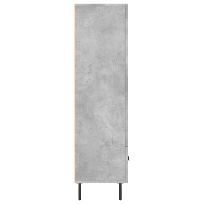 Dulap înalt, gri beton, 69,5x31x115 cm, lemn prelucrat - WALTI WALTI