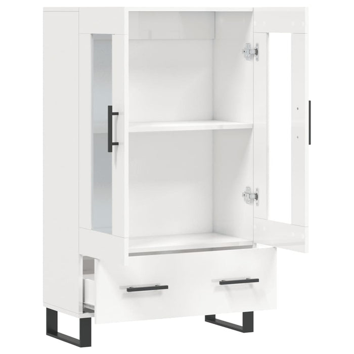 Dulap înalt, alb extralucios, 69,5x31x115 cm, lemn prelucrat WALTI