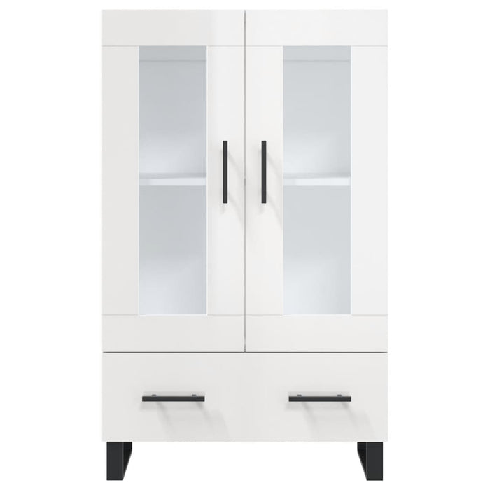 Dulap înalt, alb extralucios, 69,5x31x115 cm, lemn prelucrat WALTI