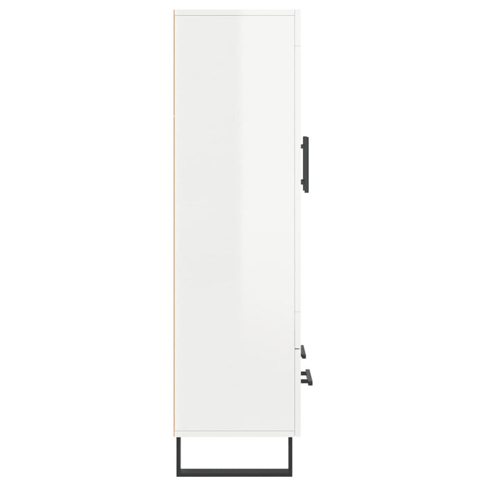 Dulap înalt, alb extralucios, 69,5x31x115 cm, lemn prelucrat WALTI