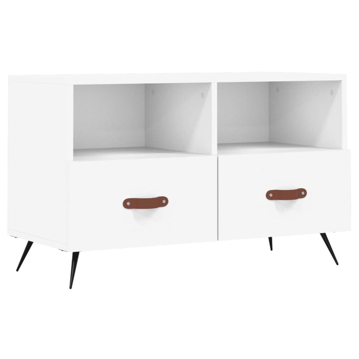 Comodă TV, alb, 80x36x50 cm, lemn prelucrat WALTI