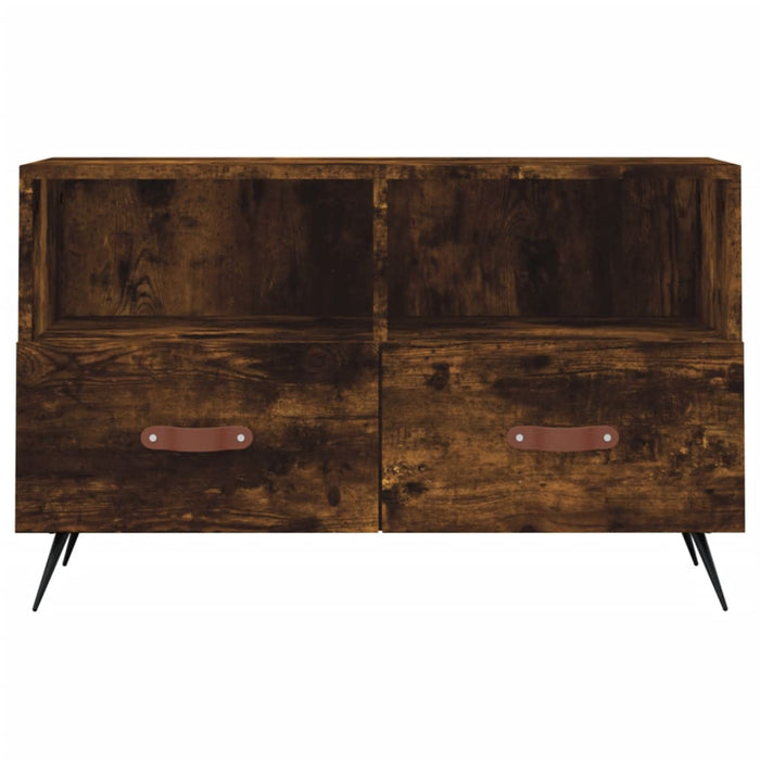 Comodă TV, stejar fumuriu, 80x36x50 cm, lemn prelucrat WALTI