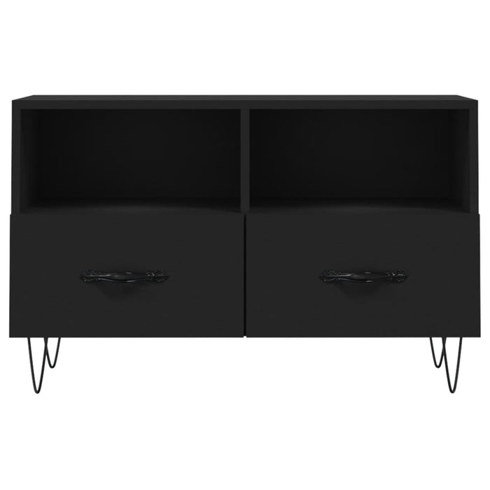 Comodă TV, negru, 80x36x50 cm, lemn prelucrat WALTI