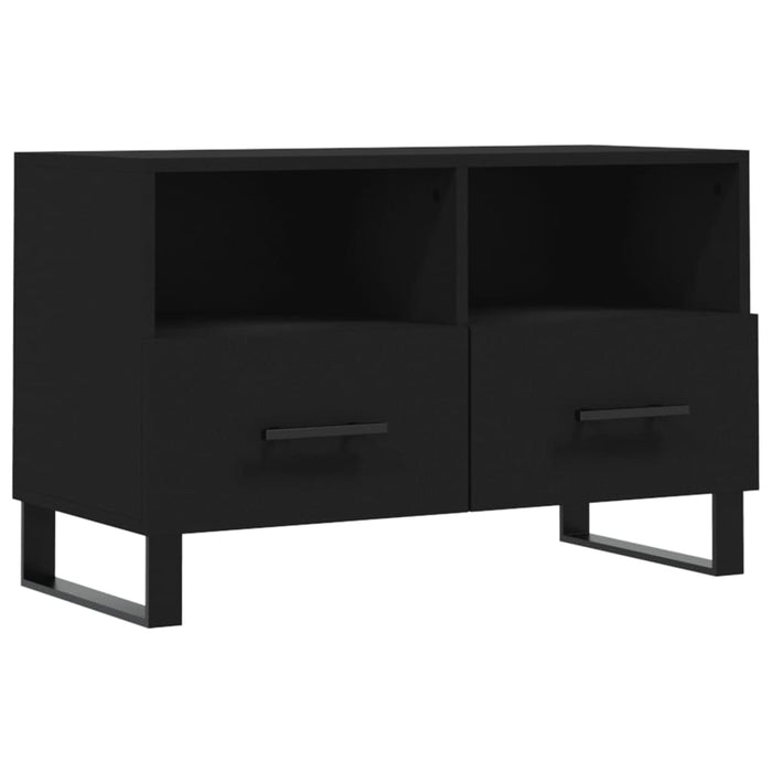 Comodă TV, negru, 80x36x50 cm, lemn prelucrat WALTI