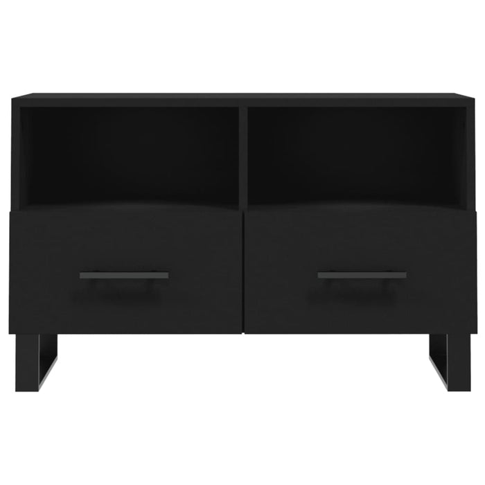 Comodă TV, negru, 80x36x50 cm, lemn prelucrat WALTI