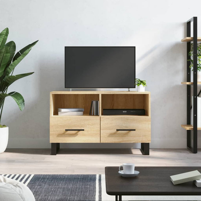 Comodă TV, stejar sonoma, 80x36x50 cm, lemn prelucrat WALTI