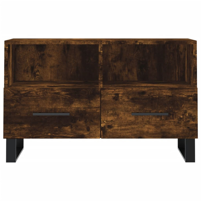 Comodă TV, stejar fumuriu, 80x36x50 cm, lemn prelucrat WALTI