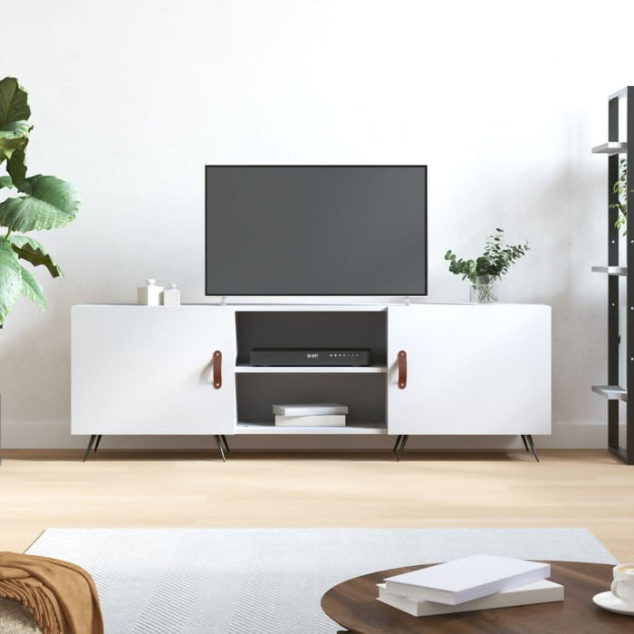 Comodă TV, alb, 150x30x50 cm, lemn compozit - WALTI WALTI