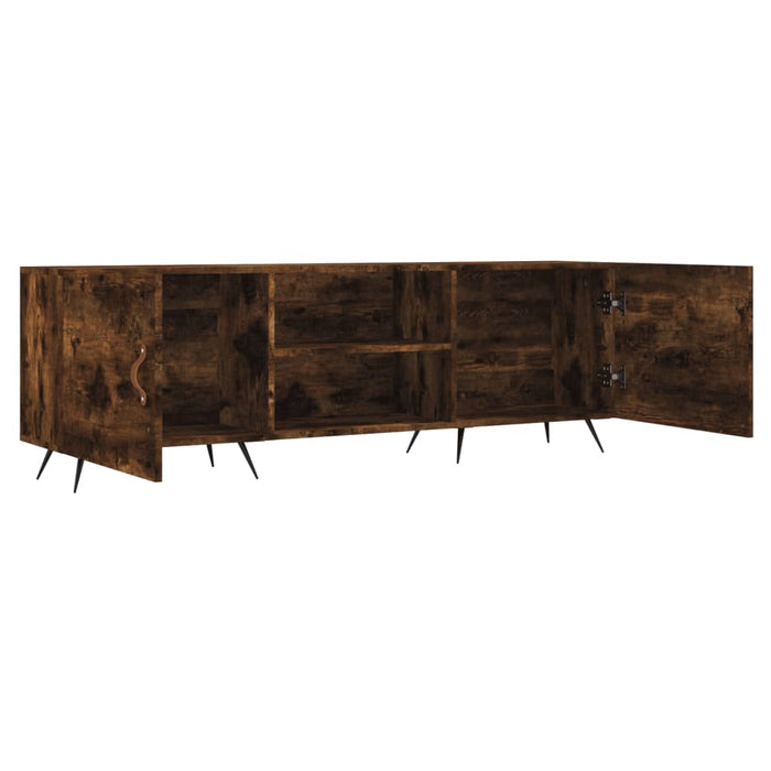 Comodă TV, stejar fumuriu, 150x30x50 cm, lemn compozit WALTI