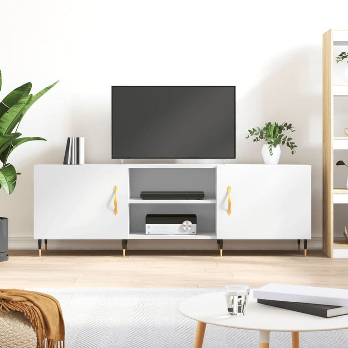 Comodă TV, alb, 150x30x50 cm, lemn compozit - WALTI WALTI