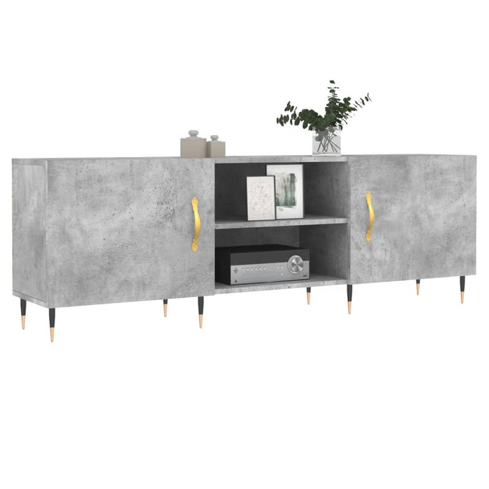 Comodă TV, gri beton, 150x30x50 cm, lemn compozit - WALTI WALTI