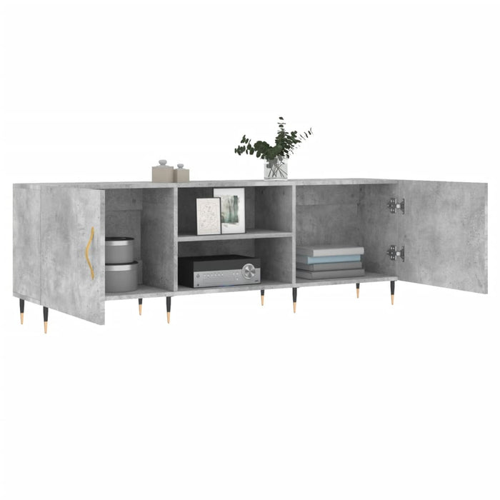 Comodă TV, gri beton, 150x30x50 cm, lemn compozit - WALTI WALTI