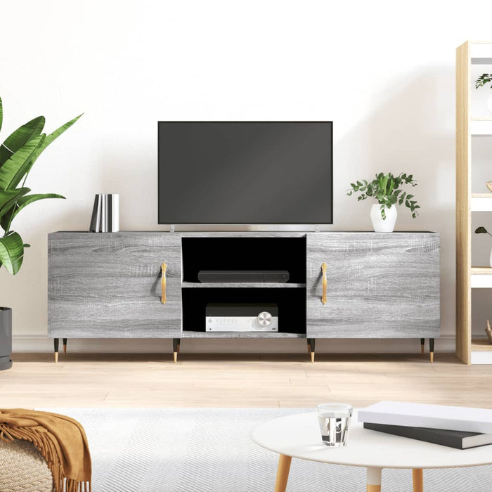 Comodă TV, gri sonoma, 150x30x50 cm, lemn compozit - WALTI WALTI